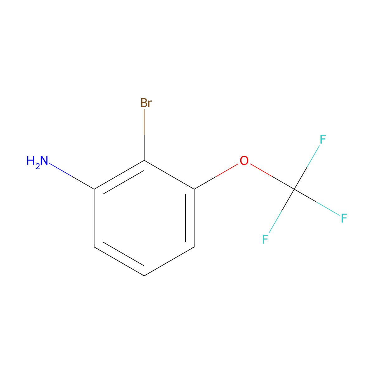 2-Bromo-3-(trifluoromethoxy)aniline molecular structure, CAS 1805474-26-3