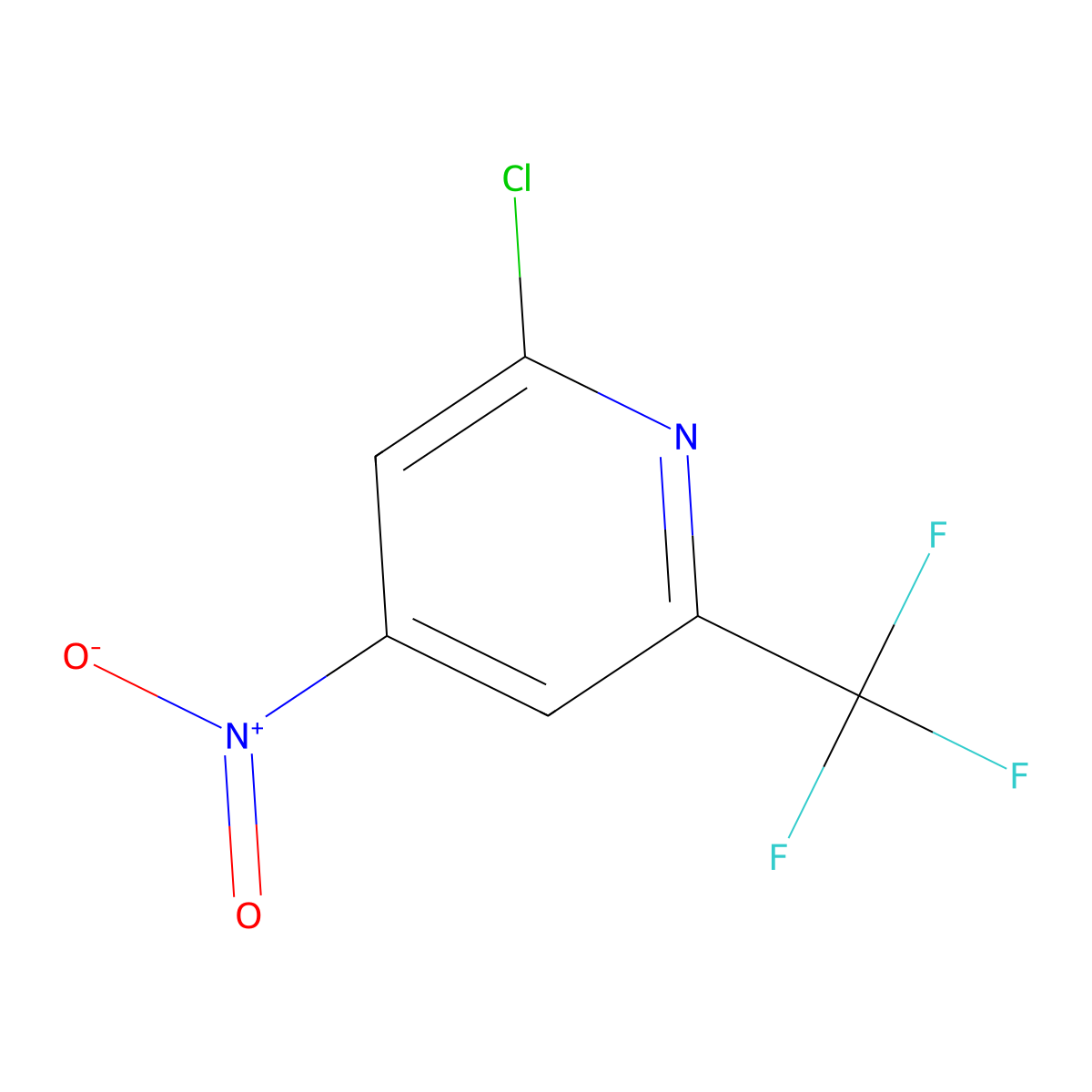 2-Chloro-4-nitro-6-(trifluoromethyl)pyridine molecular structure, CAS 1805474-54-7