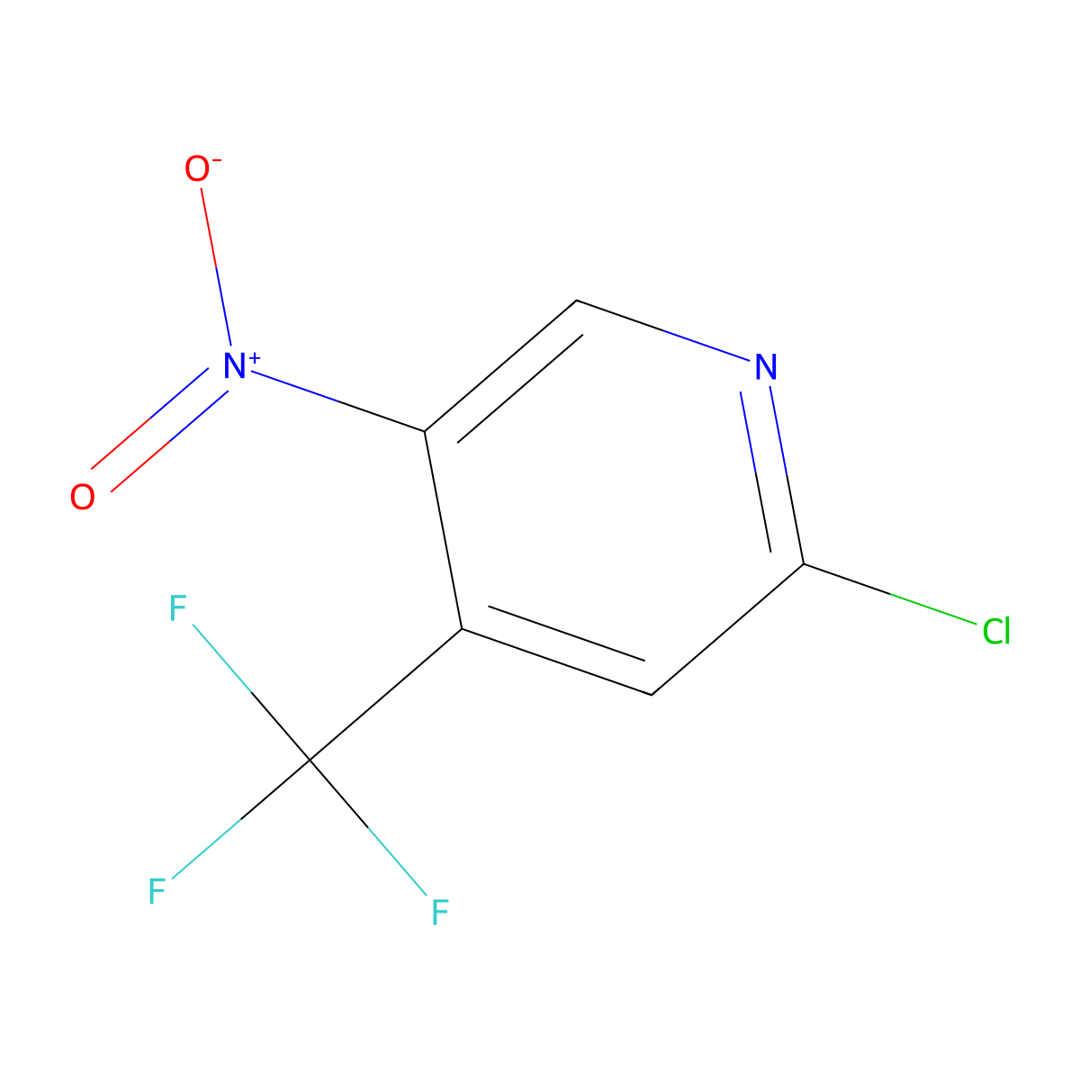 2-Chloro-5-nitro-4-(trifluoromethyl)pyridine molecular structure, CAS 1805474-60-5