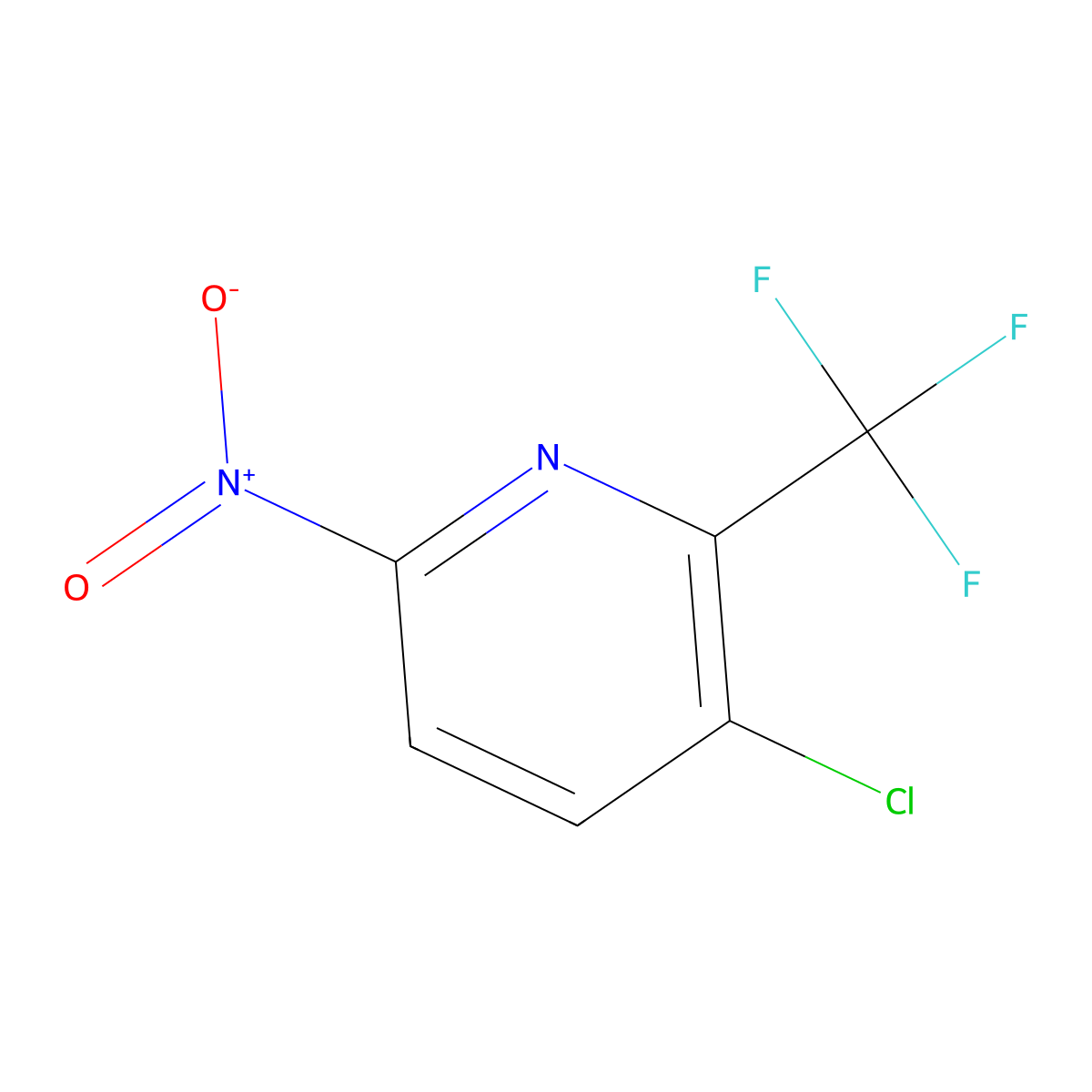 3-Chloro-6-nitro-2-(trifluoromethyl)pyridine molecular structure, CAS 1805474-71-8
