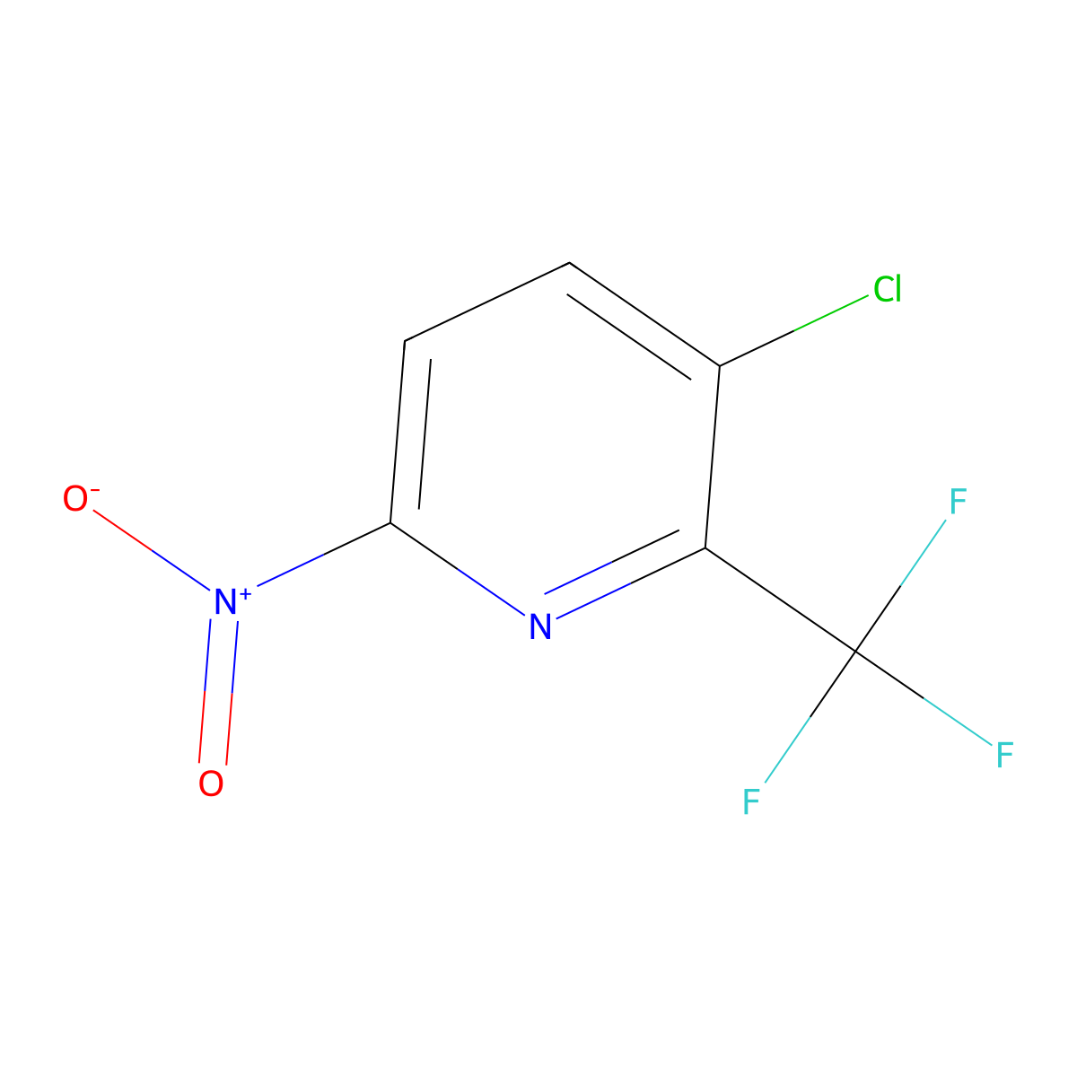 3-Chloro-6-nitro-2-(trifluoromethyl)pyridine molecular structure, CAS 1805474-71-8