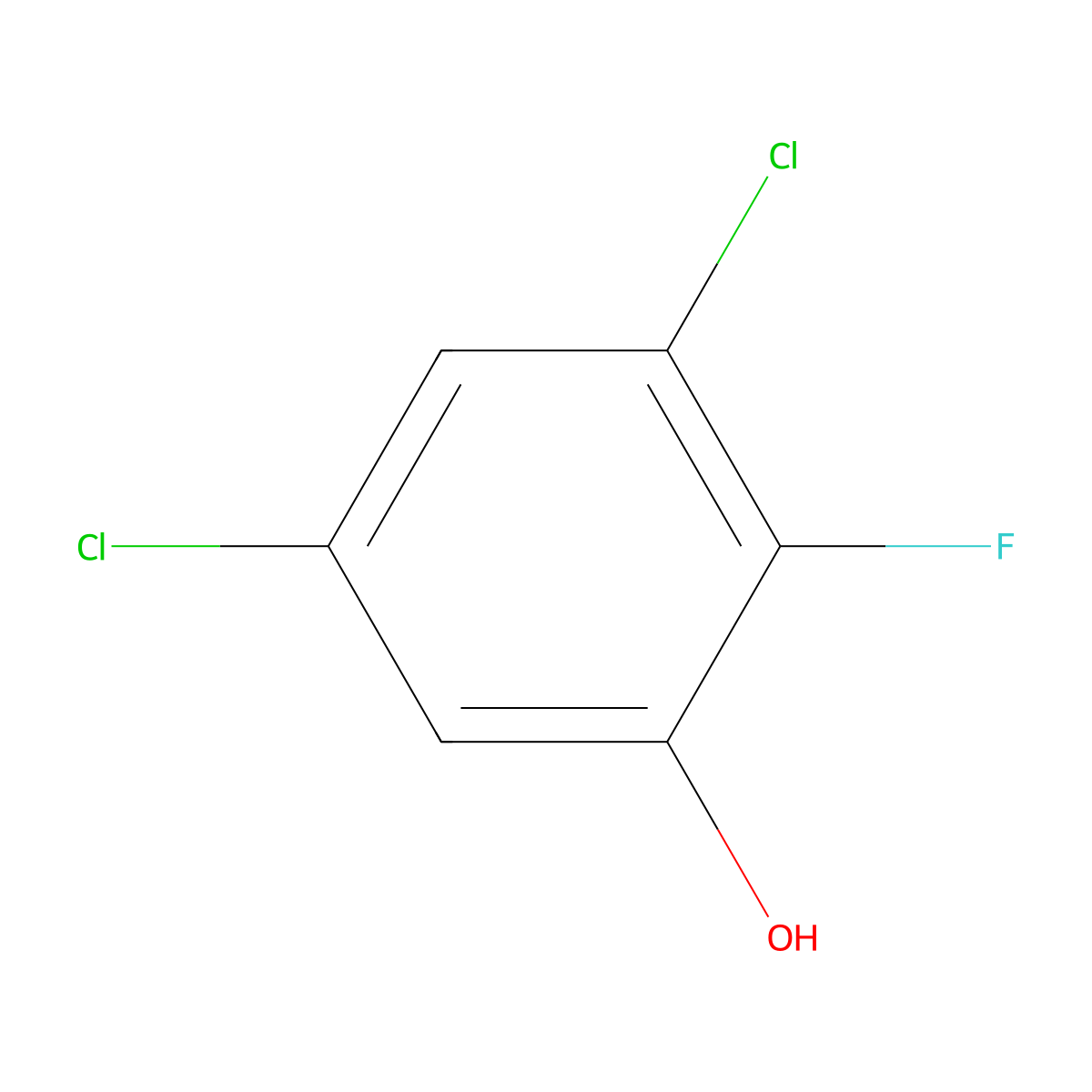 3,5-Dichloro-2-fluorophenol molecular structure, CAS 1805479-52-0