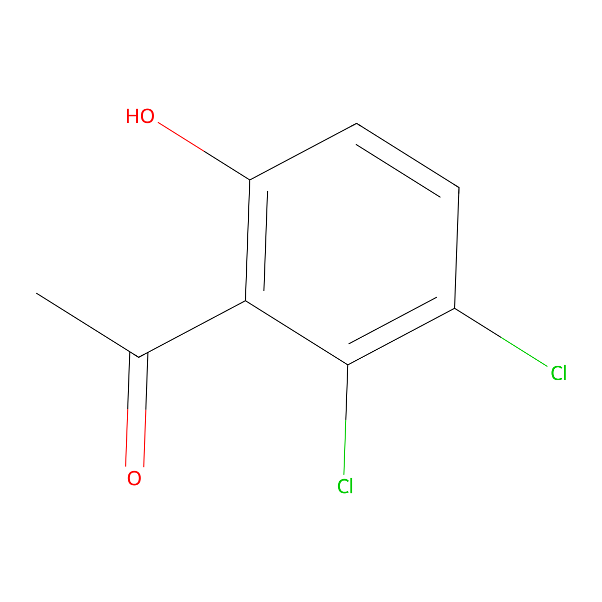 2',3'-Dichloro-6'-hydroxyacetophenone molecular structure, CAS 1805480-08-3