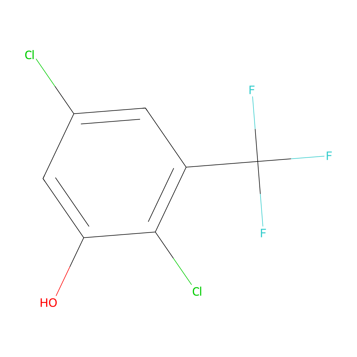 2,5-Dichloro-3-(trifluoromethyl)phenol molecular structure, CAS 1805480-78-7