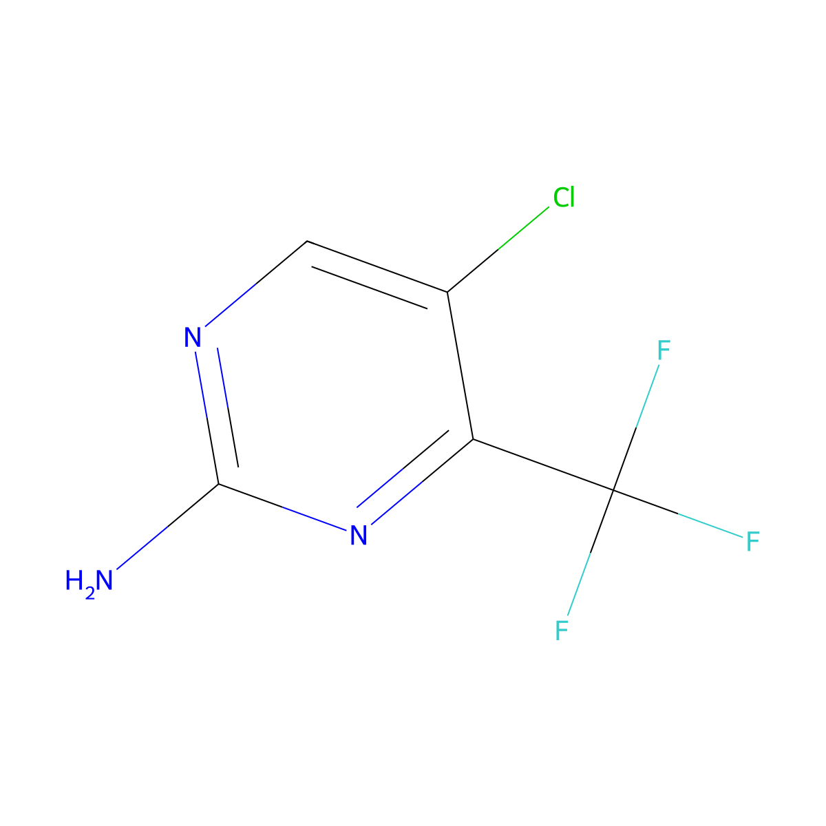 5-Chloro-4-(trifluoromethyl)pyrimidin-2-amine molecular structure, CAS 1805481-71-3