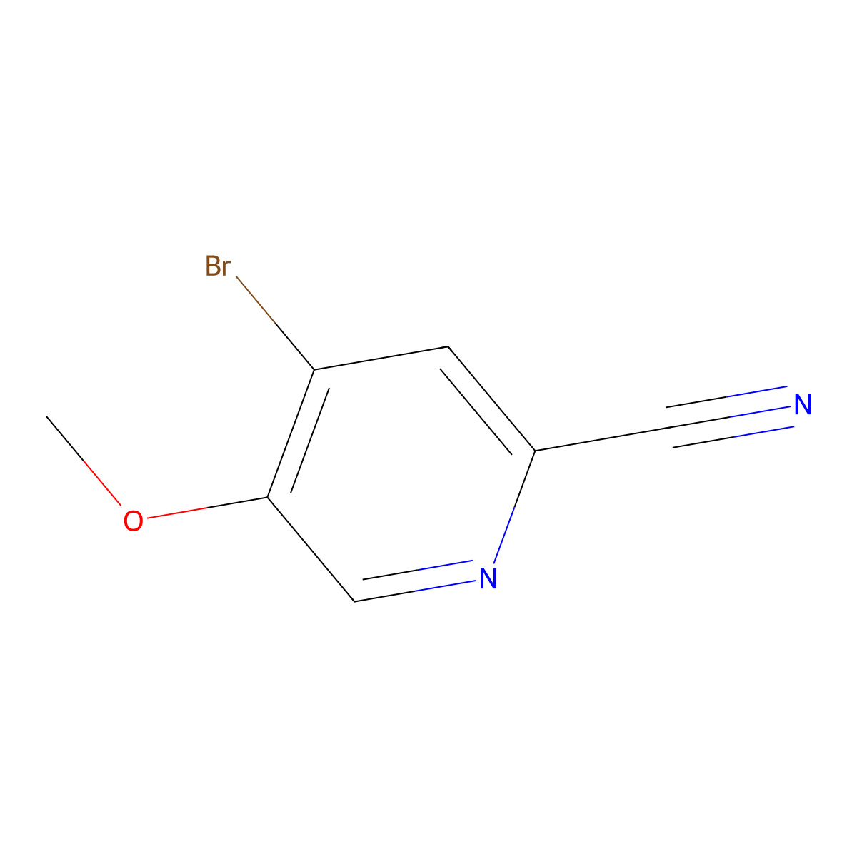 4-Bromo-5-methoxypyridine-2-carbonitrile molecular structure, CAS 1805487-38-0