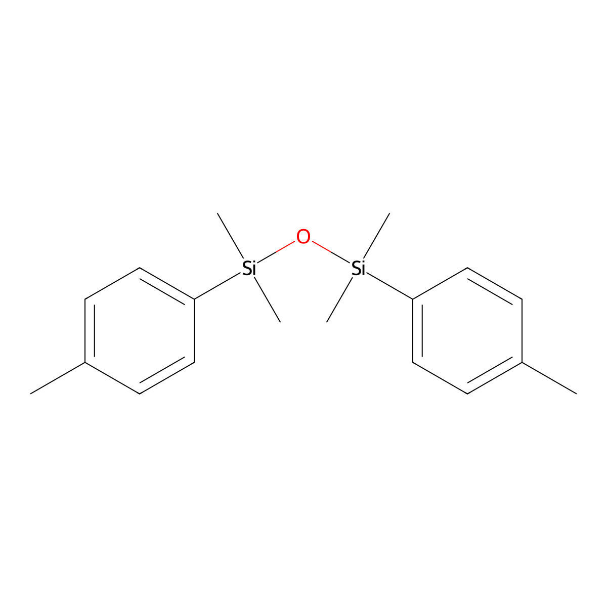 1,3-DI(P-Tolyl)-1,1,3,3-tetramethyldisiloxane molecular structure, CAS 18055-70-4