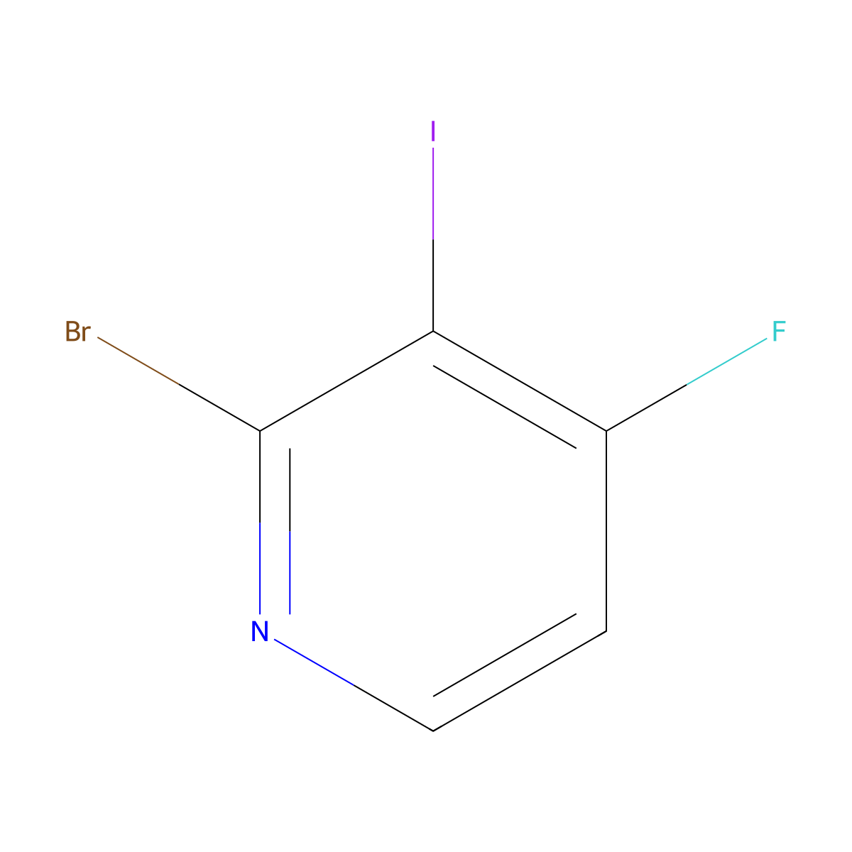 2-Bromo-4-fluoro-3-iodopyridine molecular structure, CAS 1805500-88-2