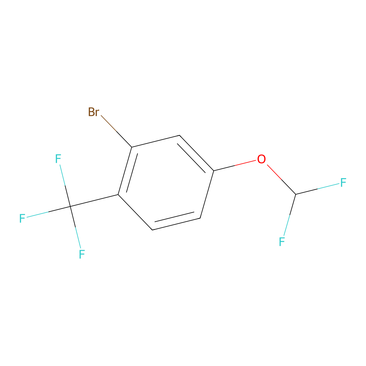 2-Bromo-4-(difluoromethoxy)benzotrifluoride molecular structure, CAS 1805502-40-2