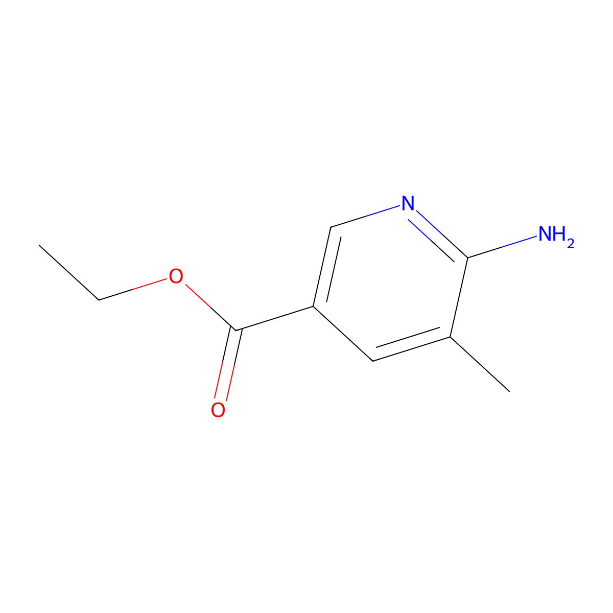 Ethyl 6-amino-5-methylnicotinate molecular structure, CAS 1805502-72-0
