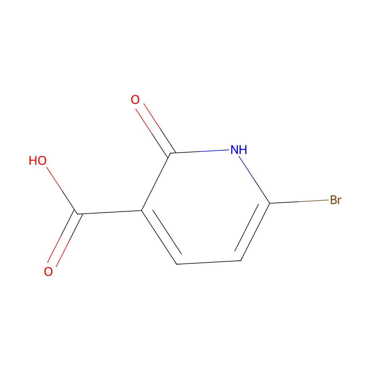 6-Bromo-2-hydroxypyridine-3-carboxylic acid molecular structure, CAS 1805506-21-1