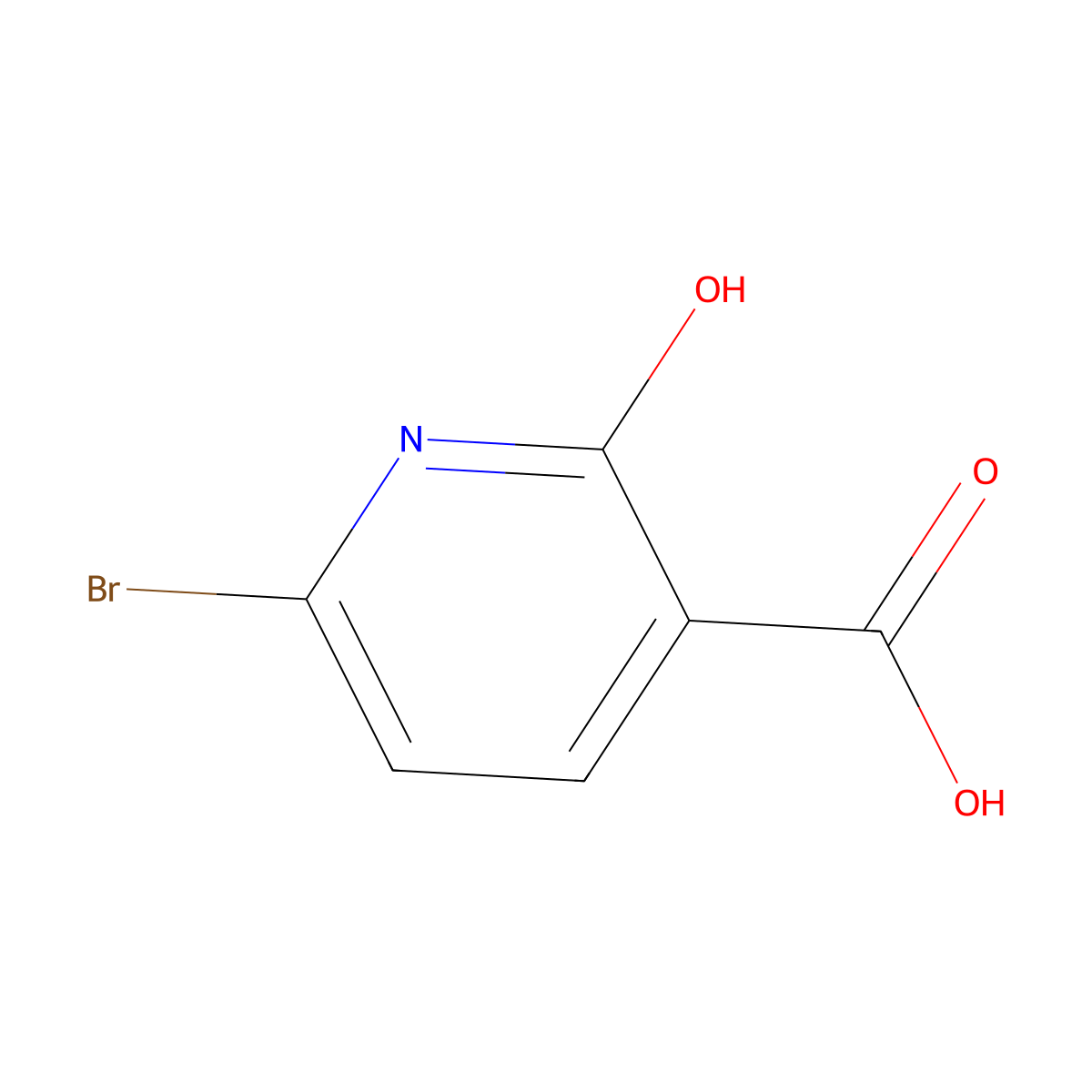 6-Bromo-2-hydroxypyridine-3-carboxylic acid molecular structure, CAS 1805506-21-1