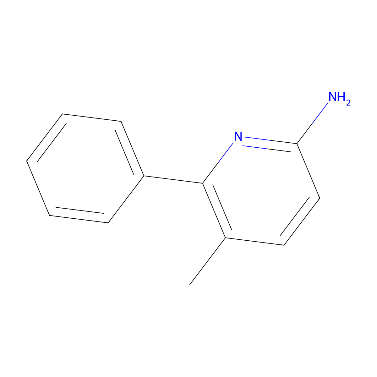5-Methyl-6-phenyl-2-pyridinamine molecular structure, CAS 1805506-33-5