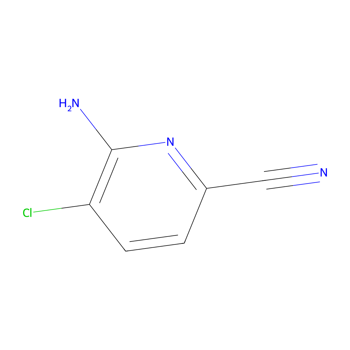 6-Amino-5-chloropicolinonitrile molecular structure, CAS 1805511-71-0
