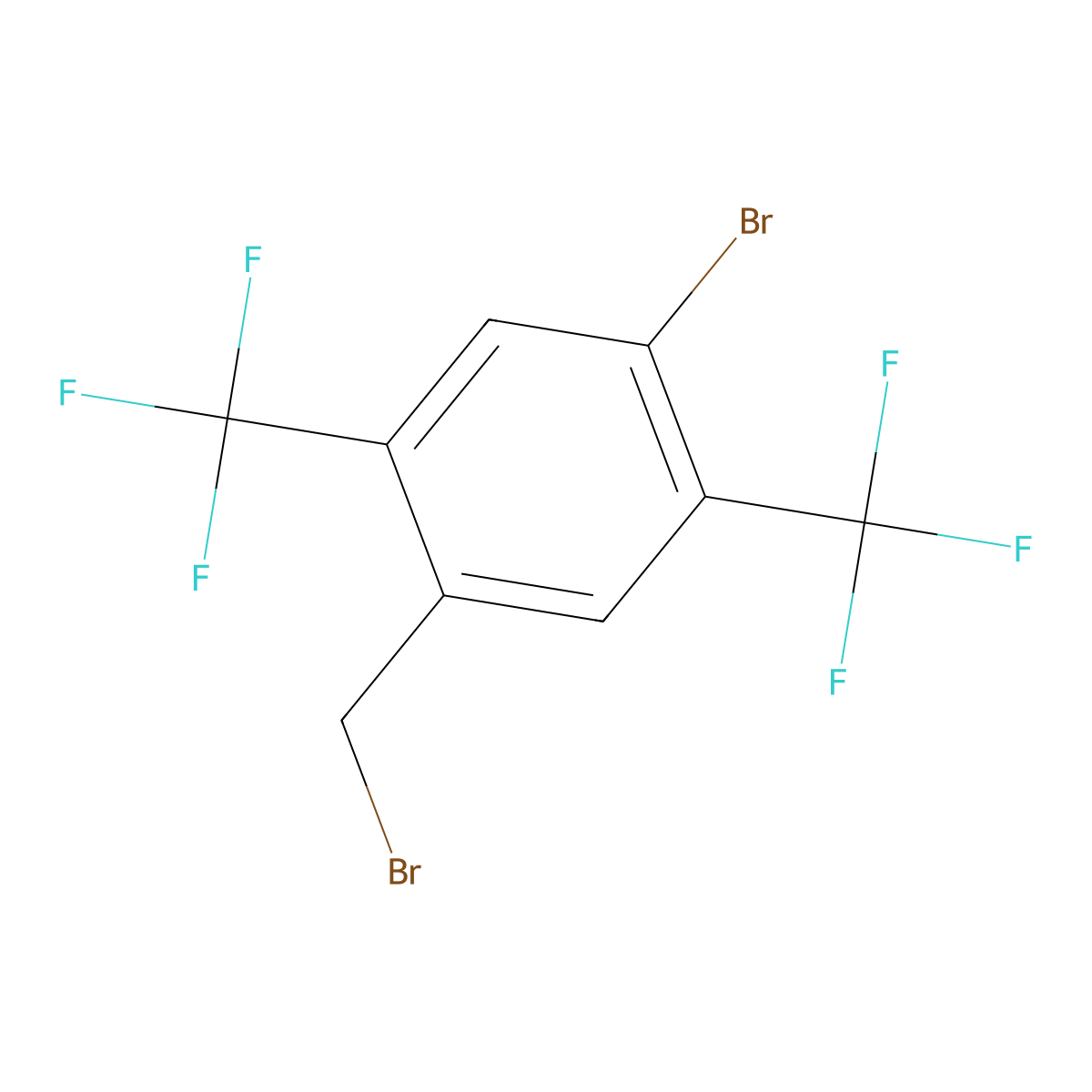 4-Bromo-2,5-bis(trifluoromethyl)benzyl bromide molecular structure, CAS 1805513-09-0