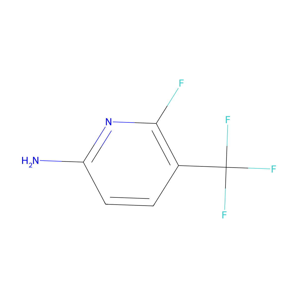 6-Fluoro-5-(trifluoromethyl)pyridin-2-amine molecular structure, CAS 1805513-46-5