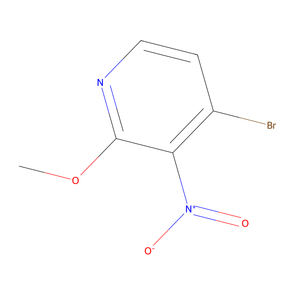 4-Bromo-2-methoxy-3-nitropyridine molecular structure, CAS 1805513-52-3