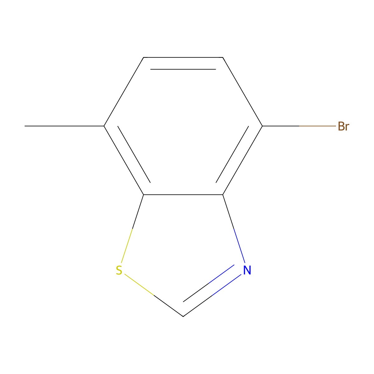 4-Bromo-7-methyl-1,3-benzothiazole molecular structure, CAS 1805515-01-8