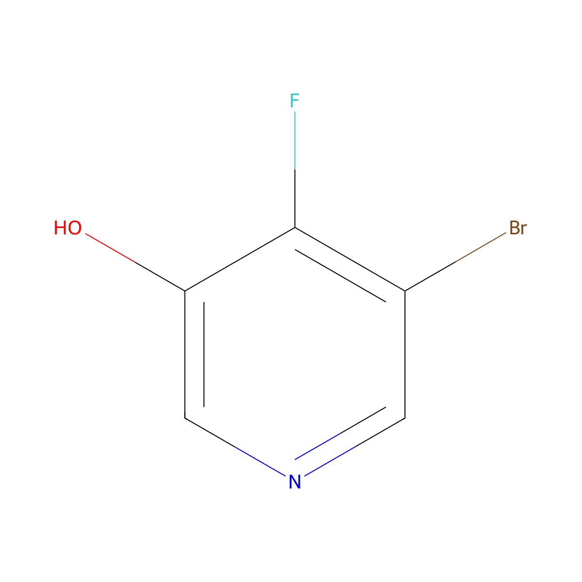 5-Bromo-4-fluoropyridin-3-ol molecular structure, CAS 1805515-34-7