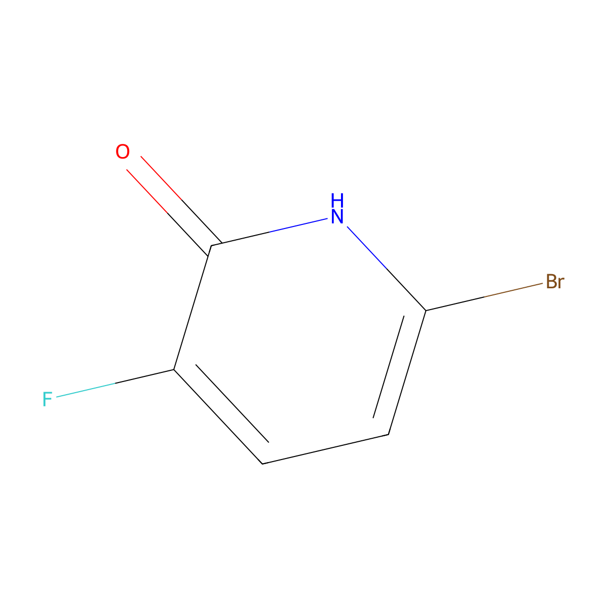 6-Bromo-3-fluoro-2(1H)-pyridinone molecular structure, CAS 1805515-43-8
