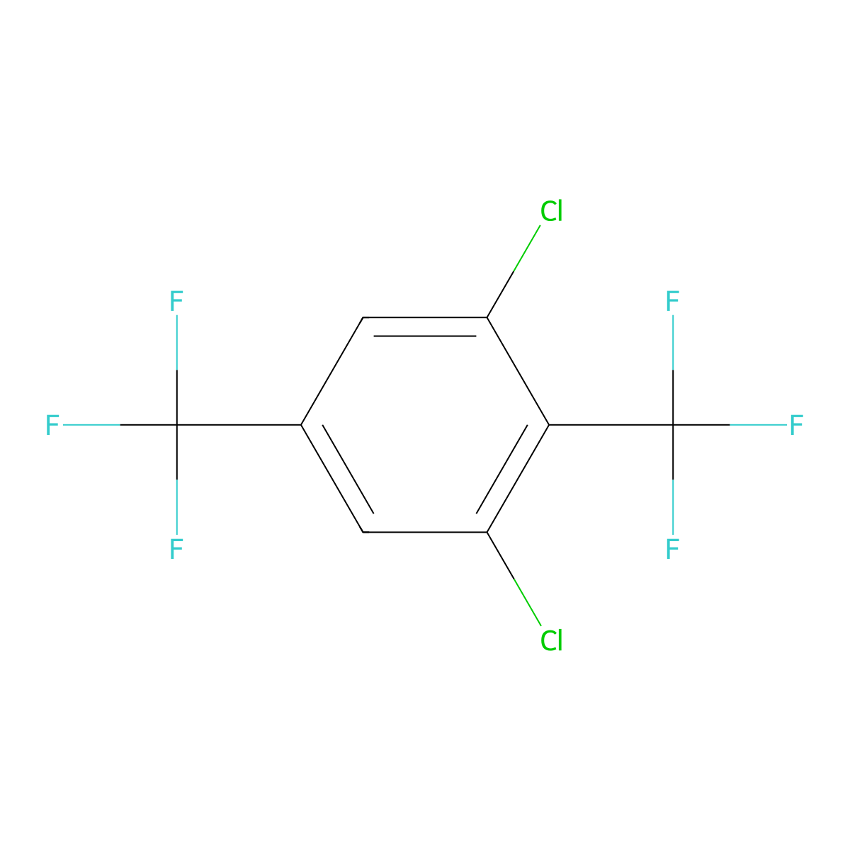 1,4-Bis(trifluoromethyl)-2,6-dichlorobenzene molecular structure, CAS 1805517-15-0
