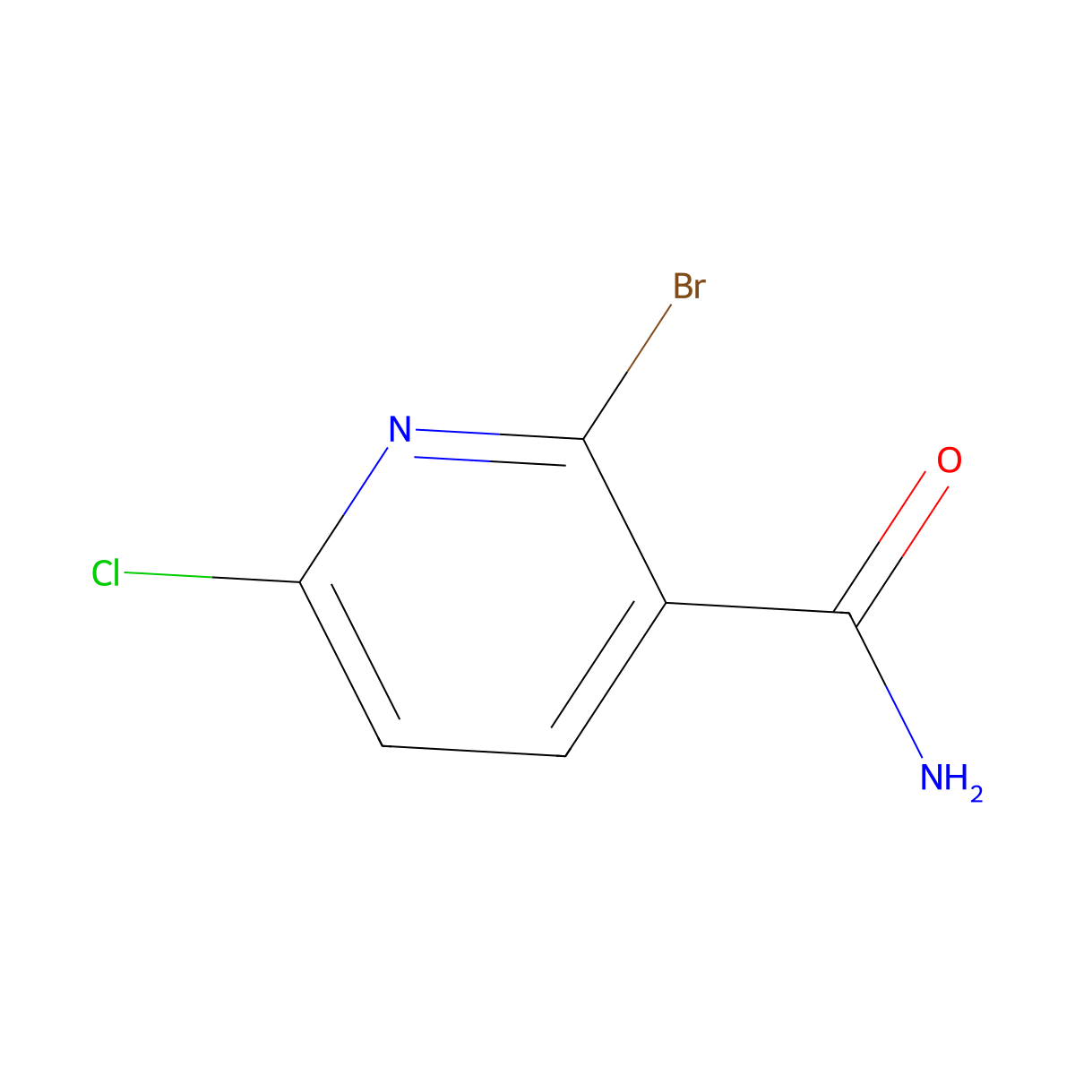 2-Bromo-6-chloronicotinamide molecular structure, CAS 1805519-17-8