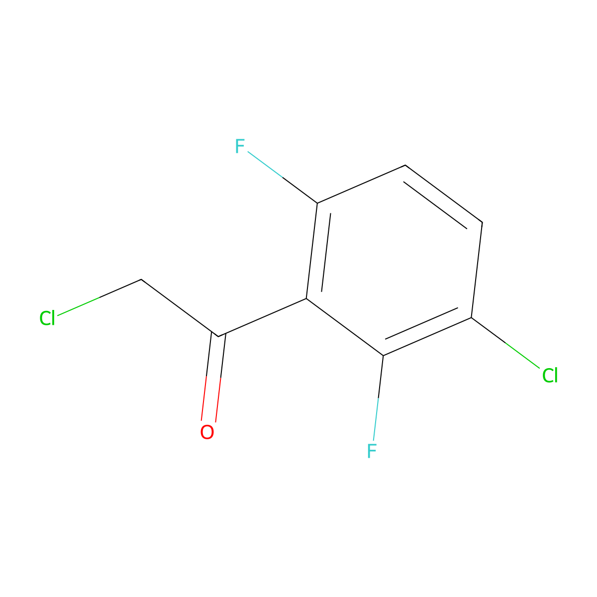 2-Chloro-1-(3-chloro-2,6-difluorophenyl)ethan-1-one molecular structure, CAS 1805520-63-1