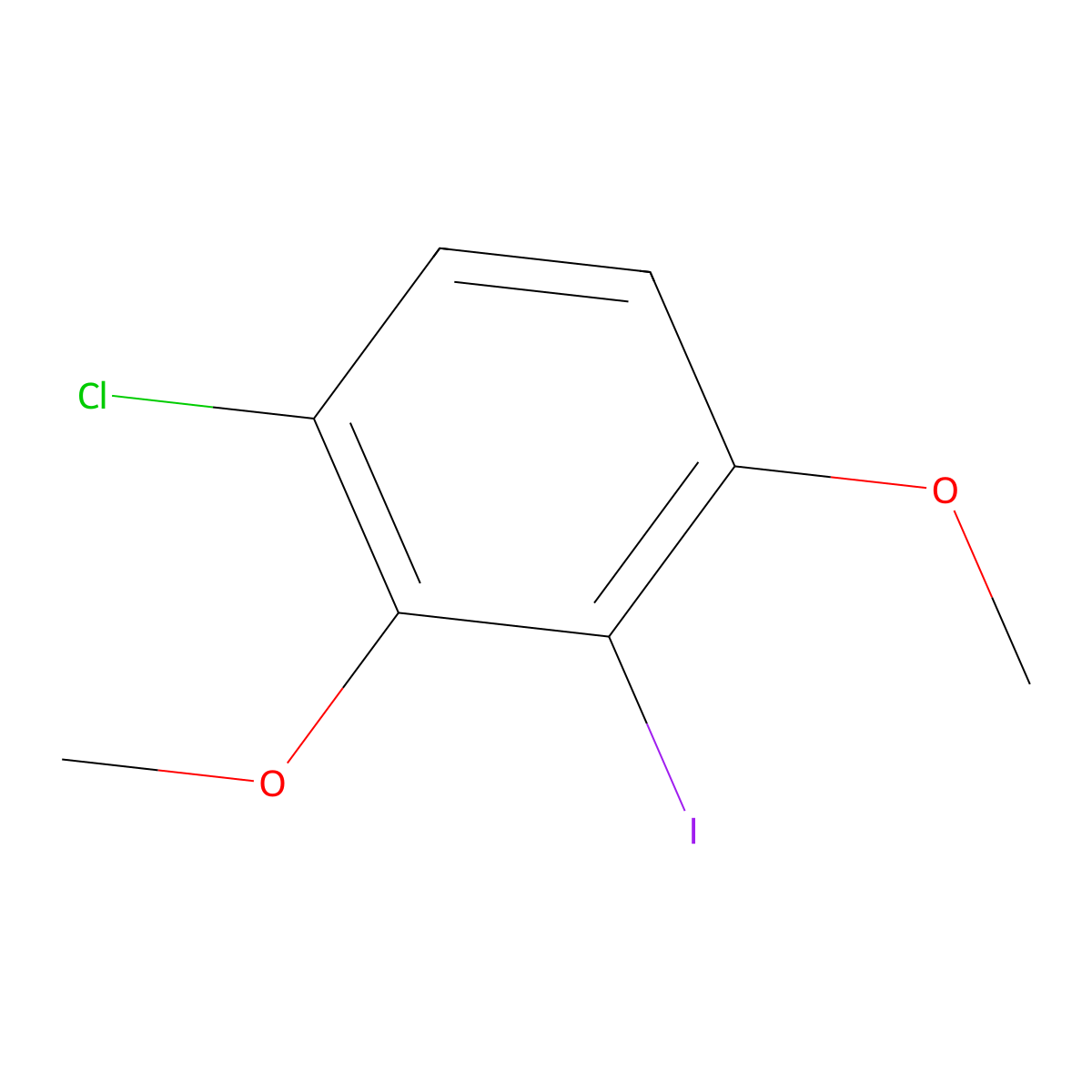 1-Chloro-3-iodo-2,4-dimethoxybenZene molecular structure, CAS 1805521-61-2