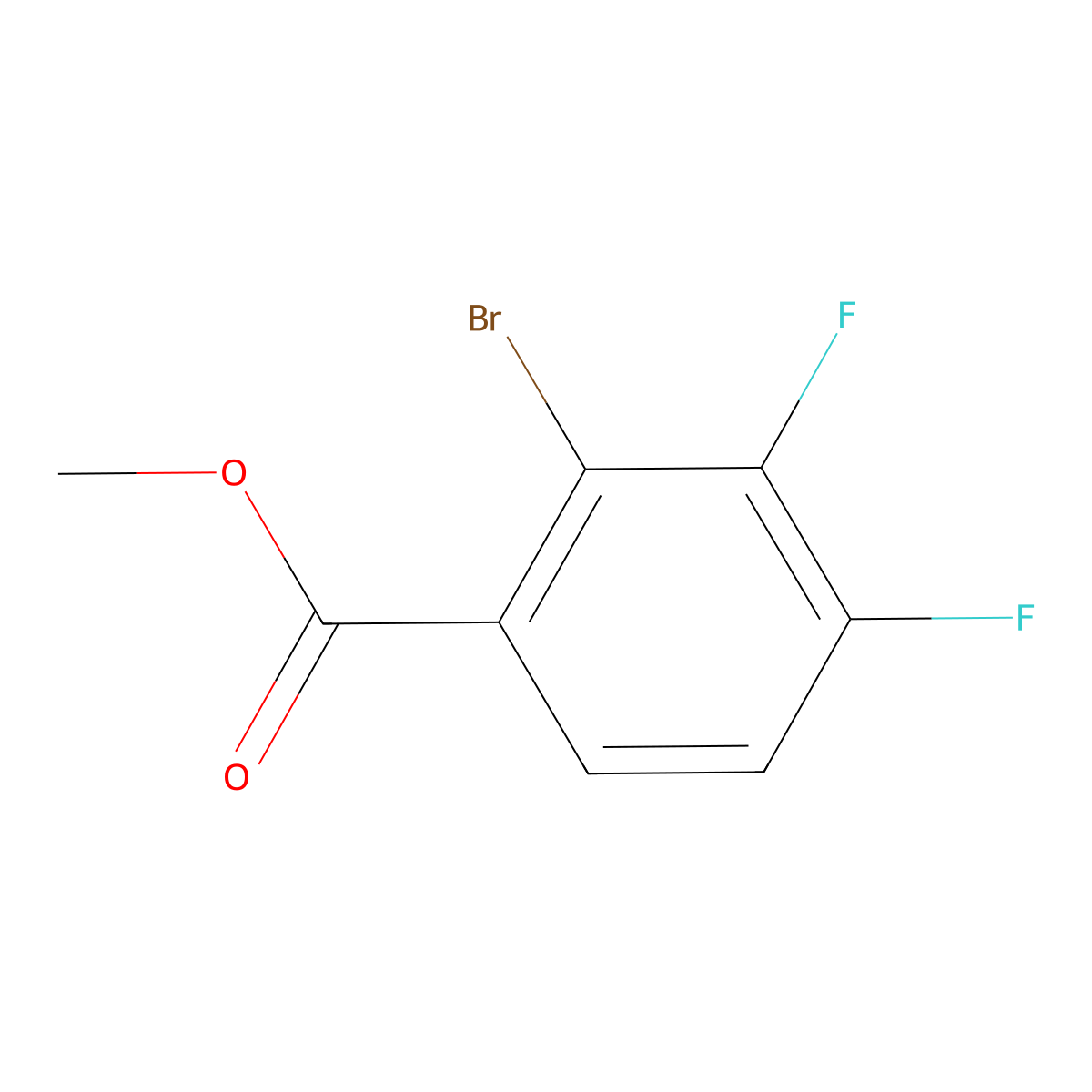 Methyl 2-bromo-3,4-difluorobenzoate molecular structure, CAS 1805523-36-7