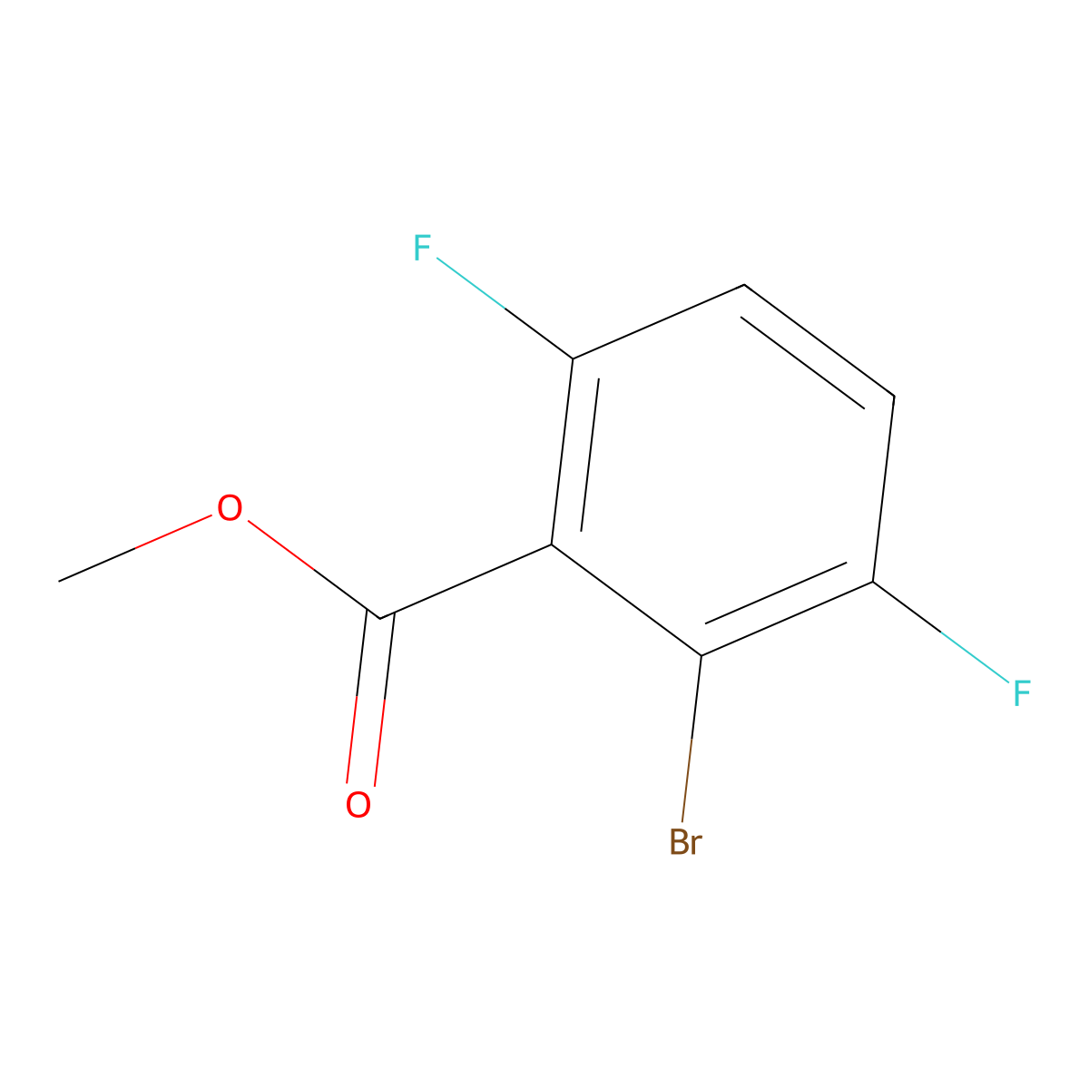 Methyl 2-bromo-3,6-difluorobenzoate molecular structure, CAS 1805523-44-7