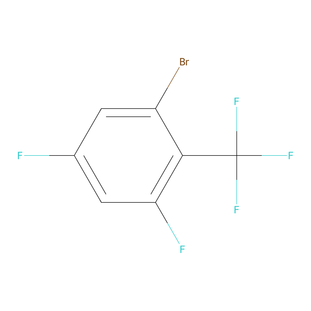 1-Bromo-3,5-difluoro-2-(trifluoromethyl)benzene molecular structure, CAS 1805523-62-9