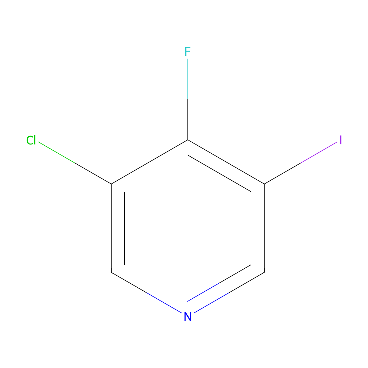 3-Chloro-4-fluoro-5-iodopyridine molecular structure, CAS 1805523-65-2