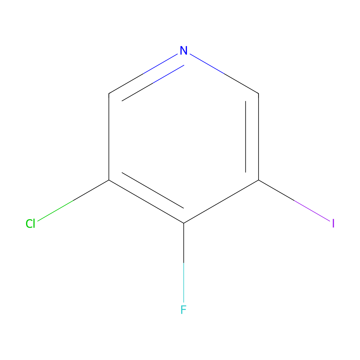 3-Chloro-4-fluoro-5-iodopyridine molecular structure, CAS 1805523-65-2