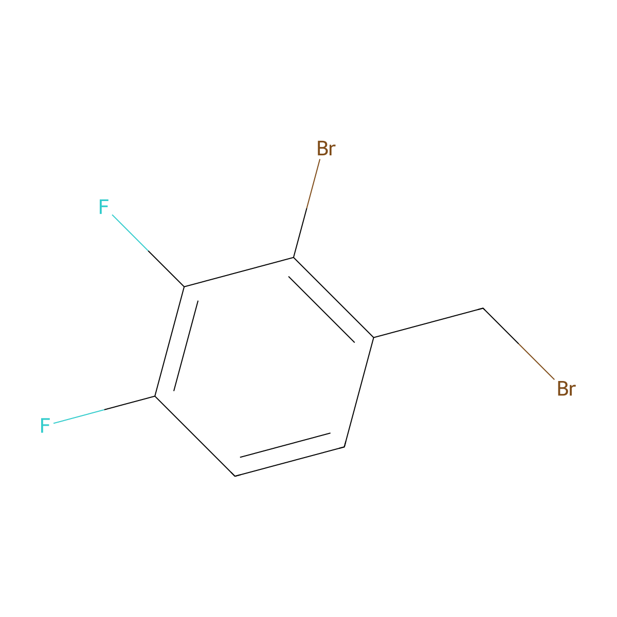 2-Bromo-3,4-difluorobenzyl bromide molecular structure, CAS 1805523-88-9