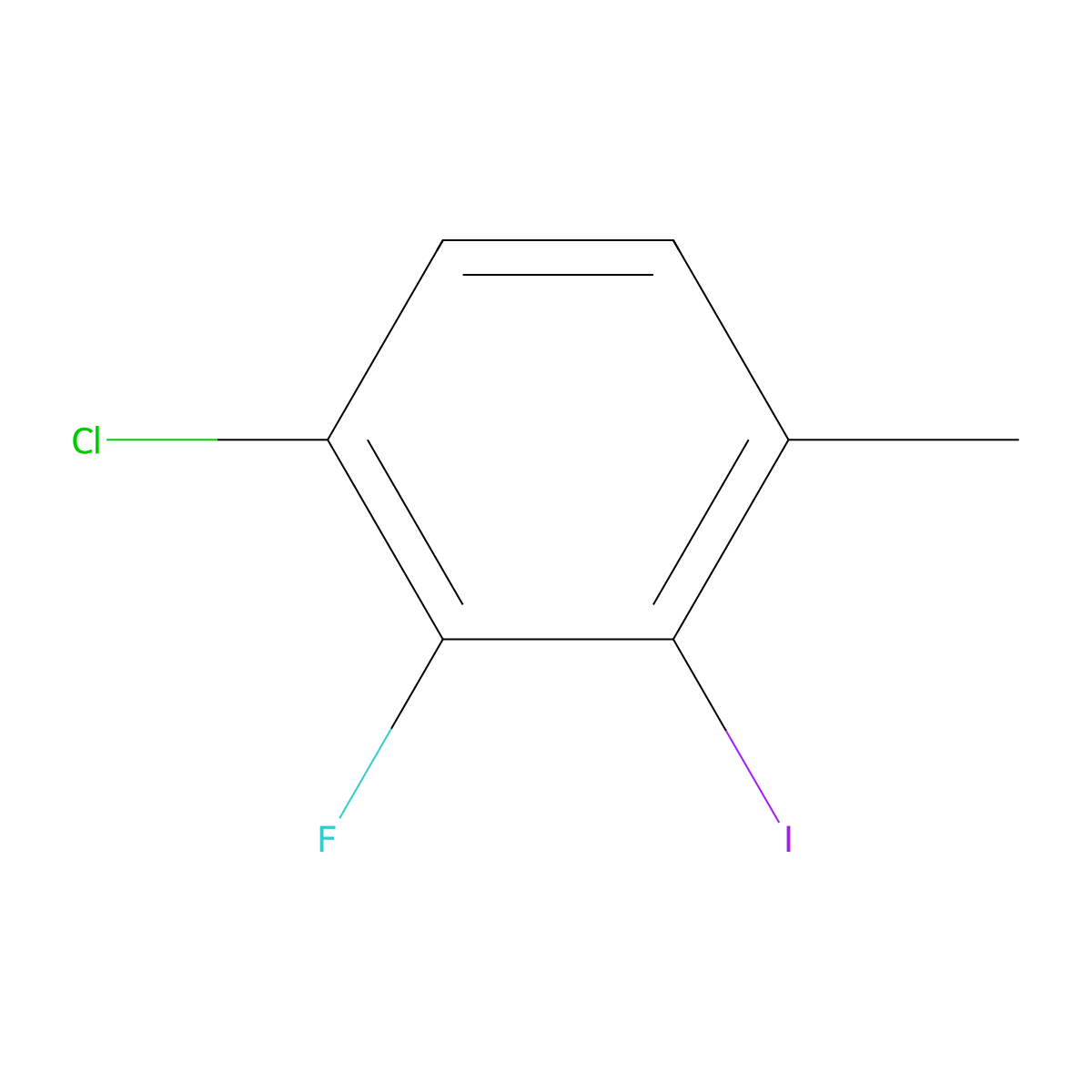 1-Chloro-2-fluoro-3-iodo-4-methylbenzene molecular structure, CAS 1805523-93-6