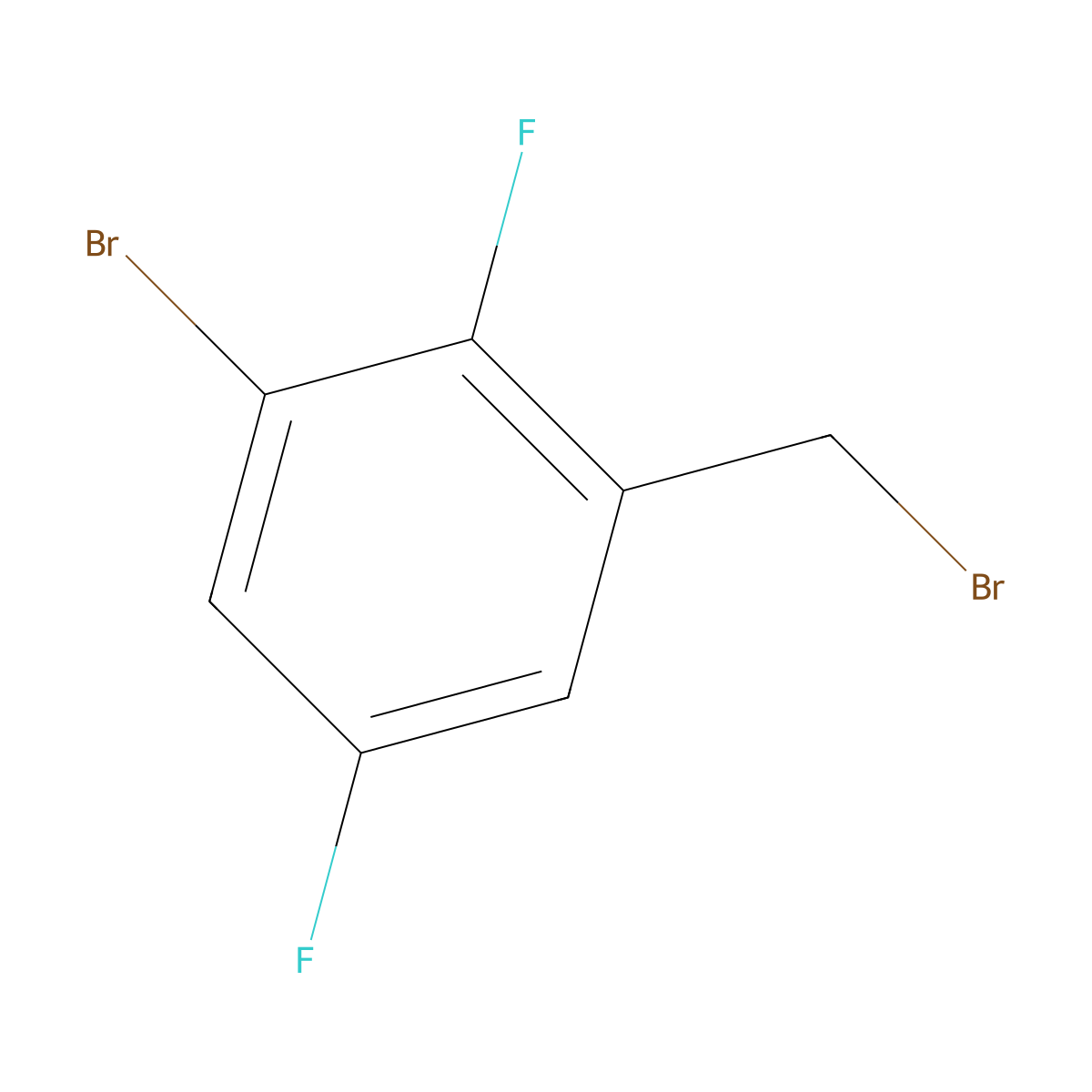3-Bromo-2,5-difluorobenzyl bromide molecular structure, CAS 1805523-99-2