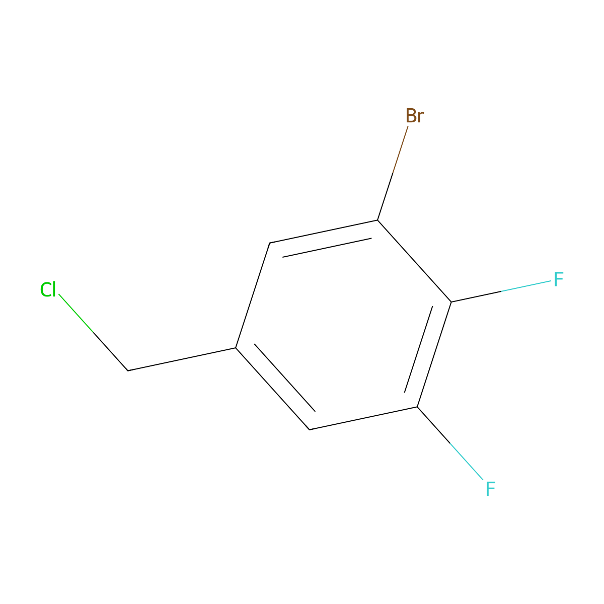3-Bromo-4,5-difluorobenzyl chloride molecular structure, CAS 1805524-09-7