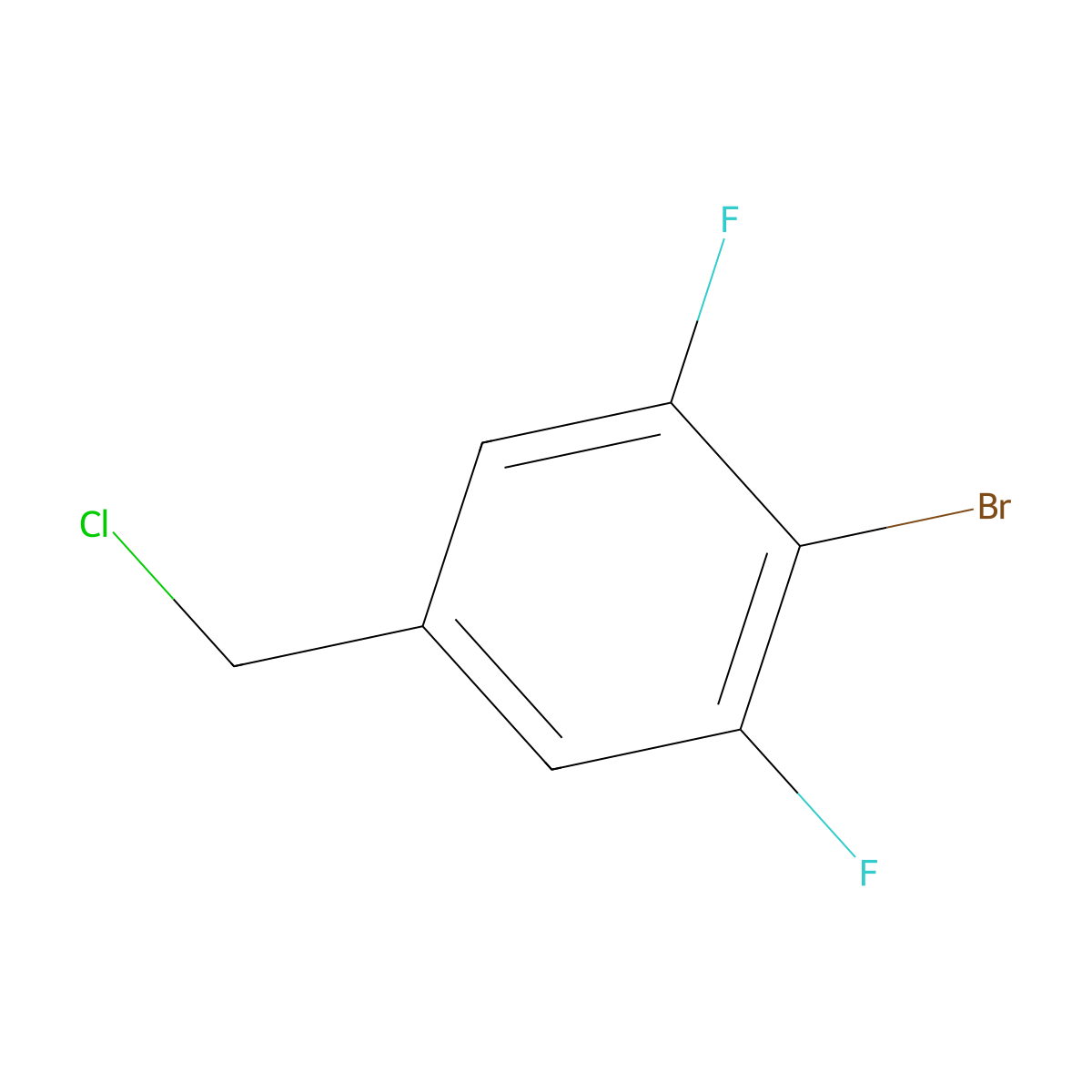 4-Bromo-3,5-difluorobenzyl chloride molecular structure, CAS 1805524-18-8