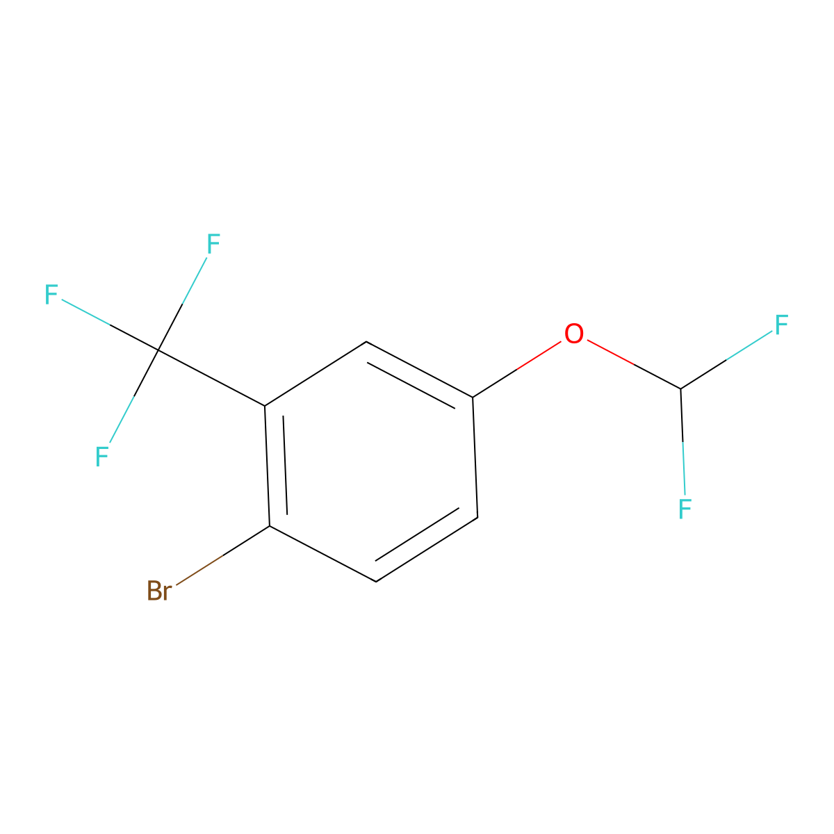 2-Bromo-5-(difluoromethoxy)benzotrifluoride molecular structure, CAS 1805524-34-8