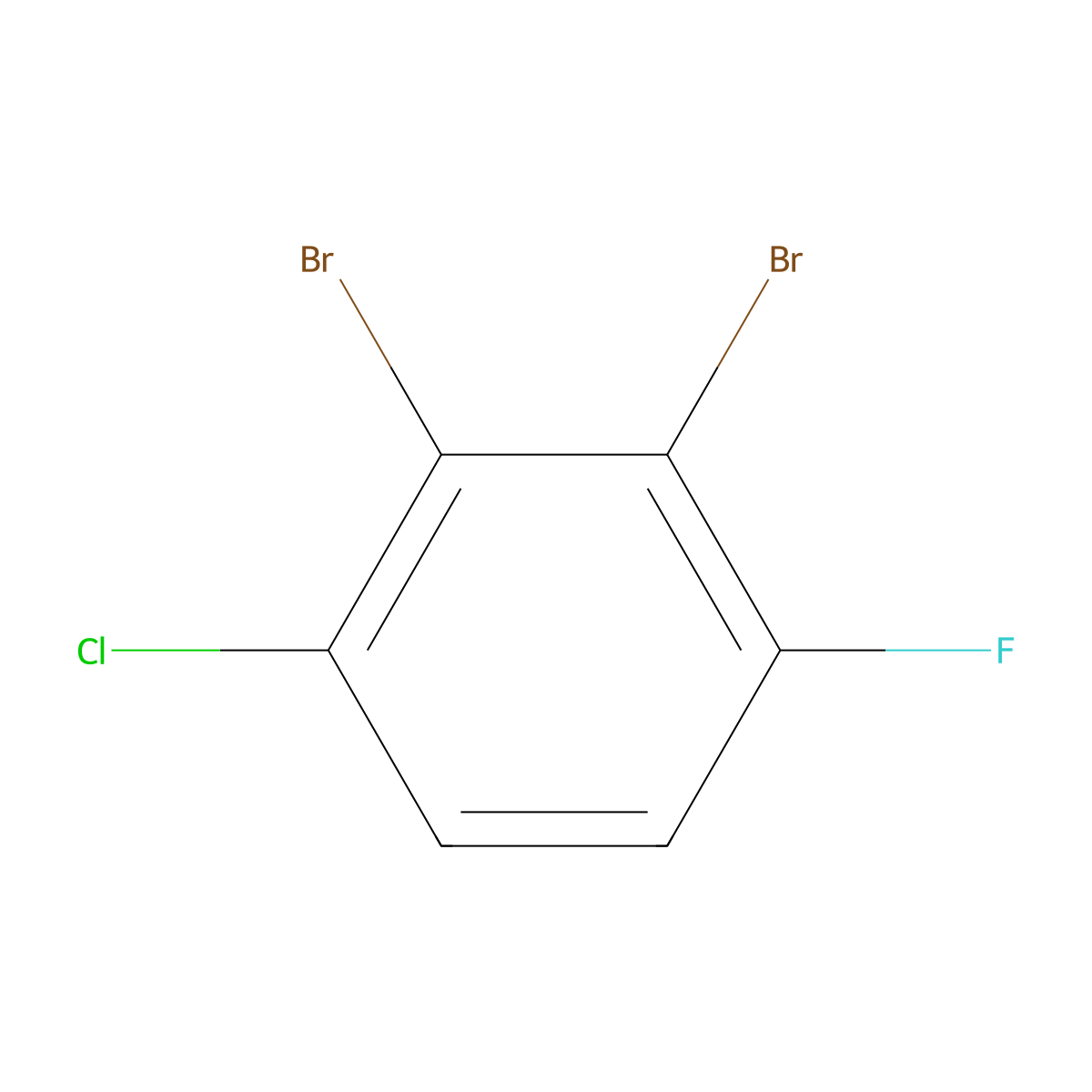 2,3-Dibromo-1-chloro-4-fluorobenzene molecular structure, CAS 1805525-87-4