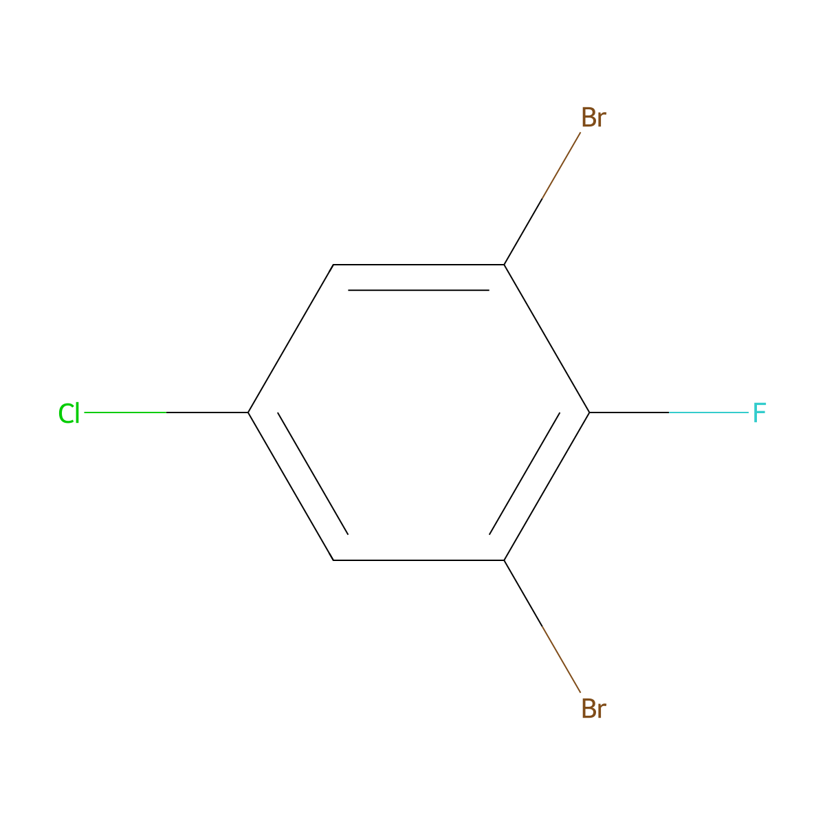 1,3-dibromo-5-chloro-2-fluorobenzene molecular structure, CAS 1805525-99-8