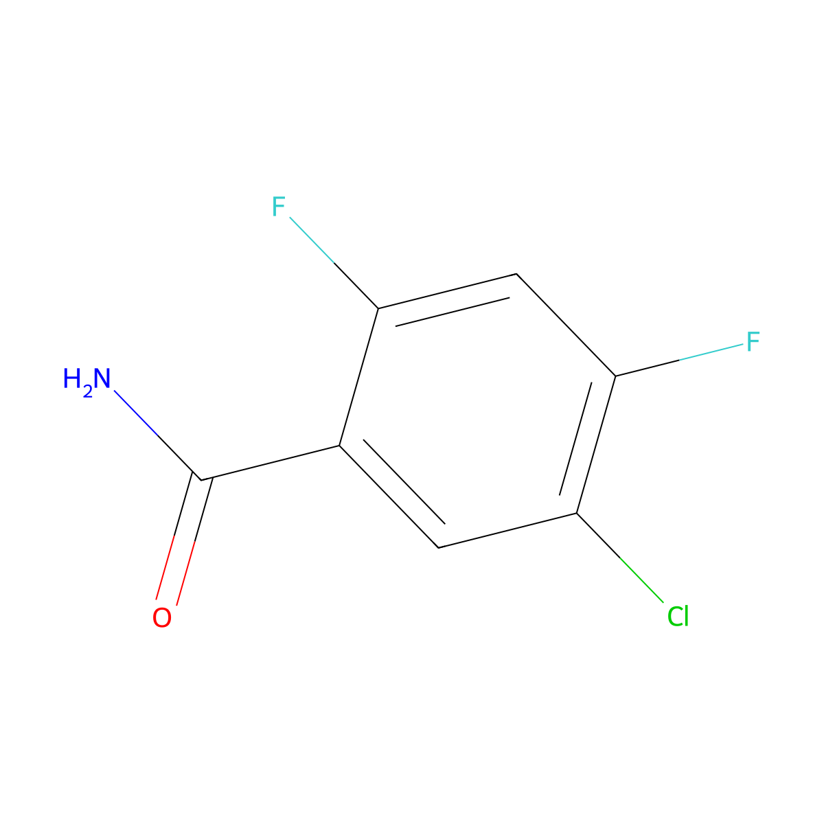 5-Chloro-2,4-difluorobenzamide molecular structure, CAS 1805526-09-3