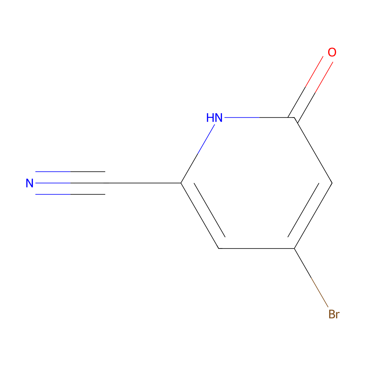 4-Bromo-6-hydroxypyridine-2-carbonitrile molecular structure, CAS 1805526-27-5