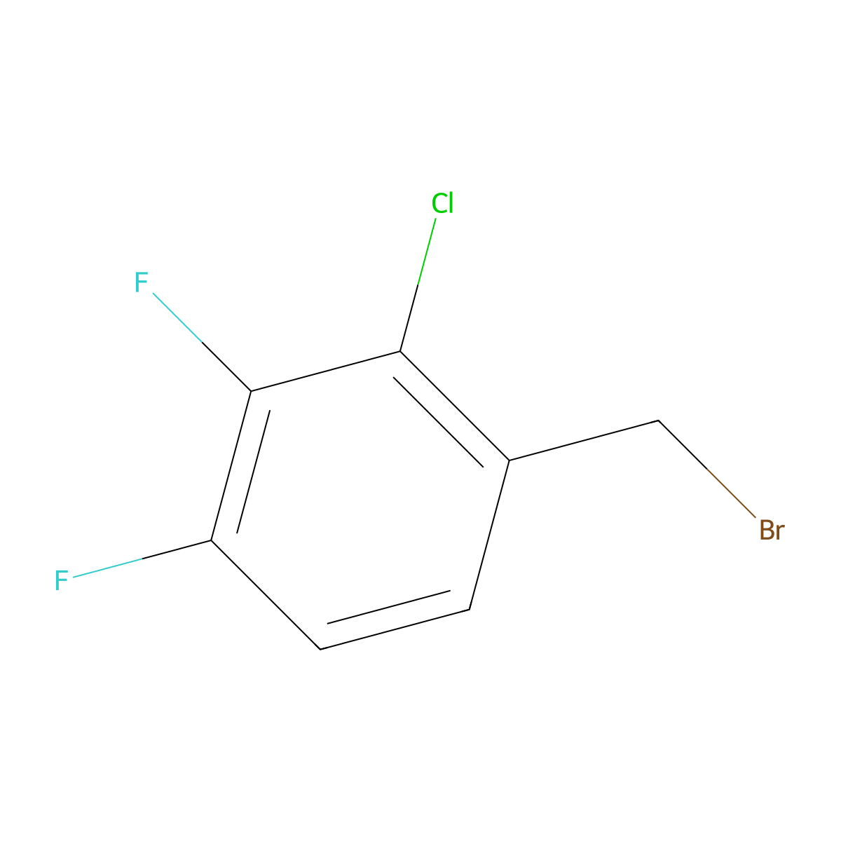 2-Chloro-3,4-difluorobenzyl bromide molecular structure, CAS 1805526-51-5