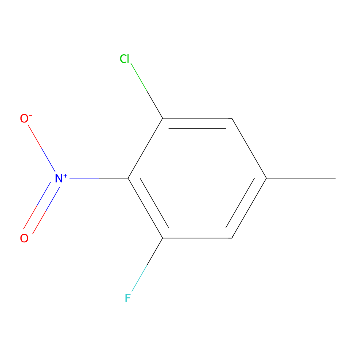 1-Chloro-3-fluoro-5-methyl-2-nitrobenzene molecular structure, CAS 1805526-89-9