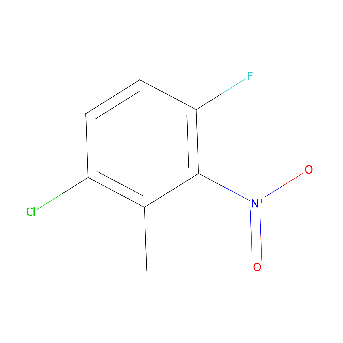 2-Chloro-5-fluoro-6-nitro-toluene molecular structure, CAS 1805527-07-4