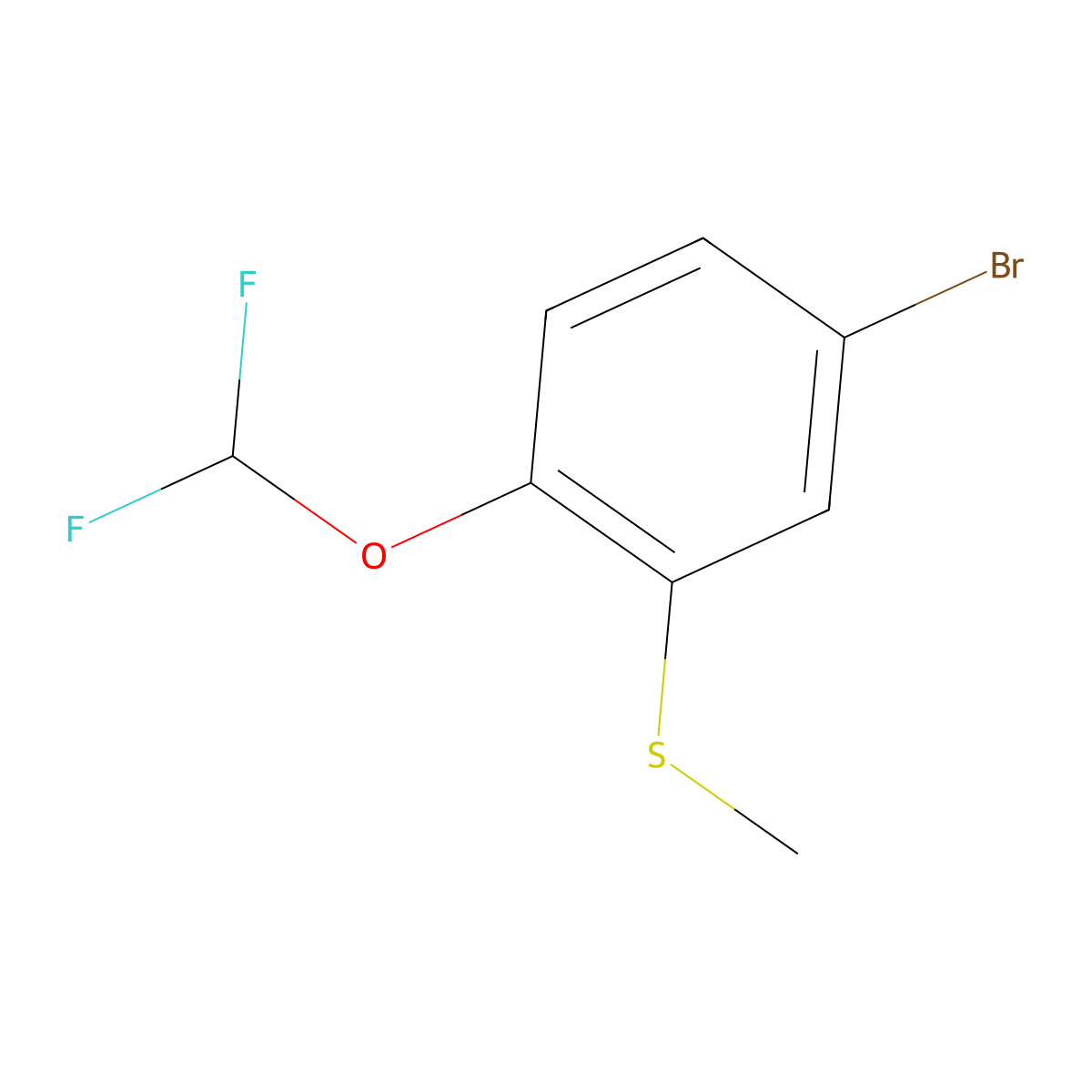 5-Bromo-2-(difluoromethoxy)thioanisole molecular structure, CAS 1805527-96-1