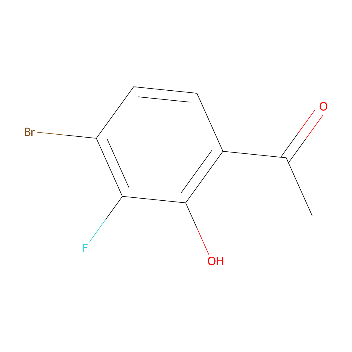 1-(4-Bromo-3-fluoro-2-hydroxyphenyl)ethanone molecular structure, CAS 1805533-00-9