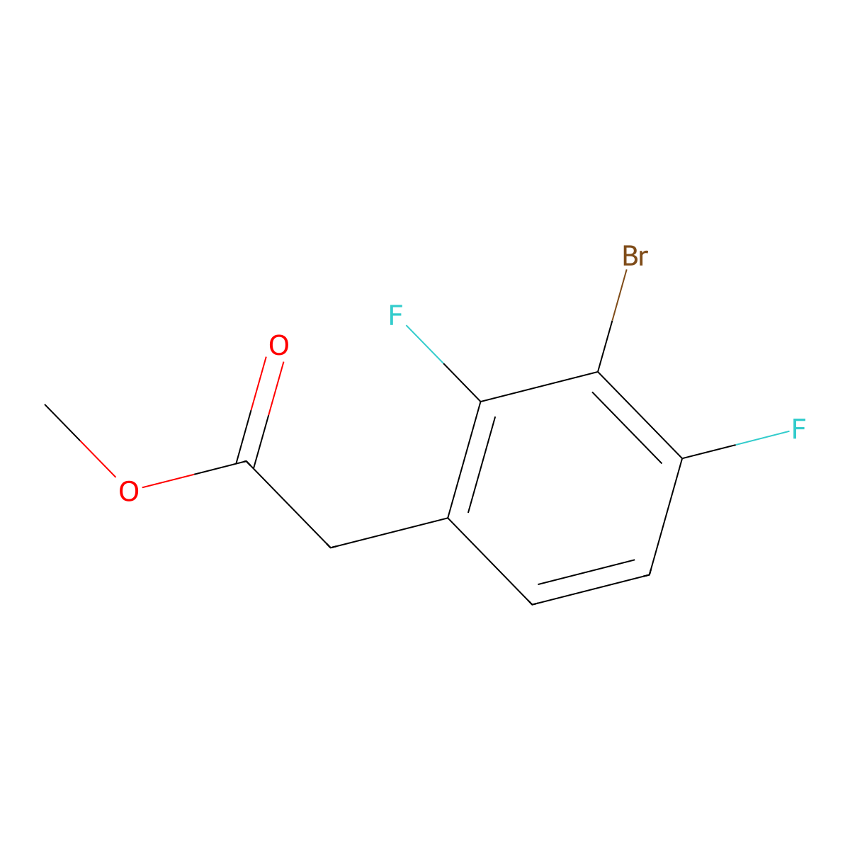 Methyl 3-bromo-2,4-difluorophenylacetate molecular structure, CAS 1805538-07-1