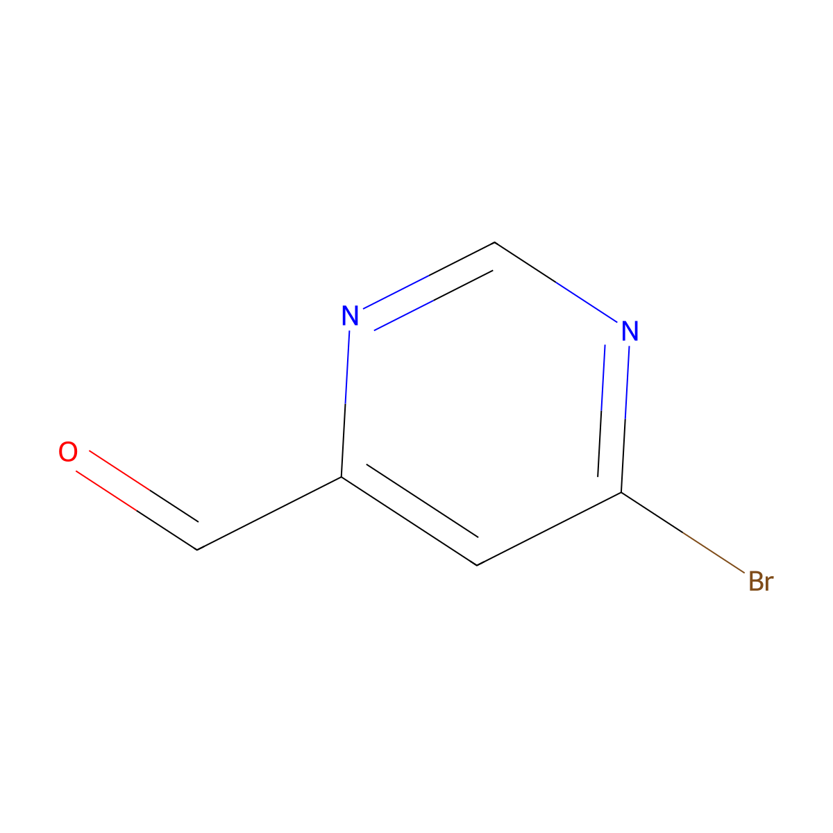 6-Bromopyrimidine-4-carbaldehyde molecular structure, CAS 1805550-15-5